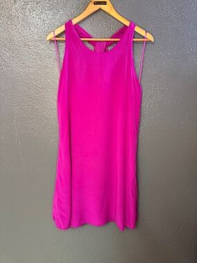 100% Silk Cynthia Rowley Vibrant Magenta Silk Dress